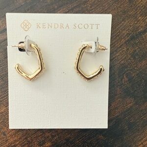 Kendra Scott Gold Textured Hoop Earrings